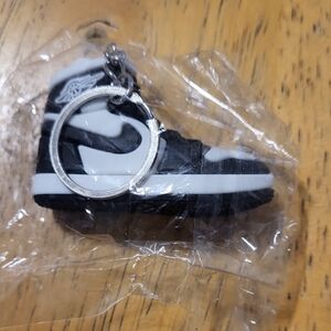 Black and White Sneaker Keychain
